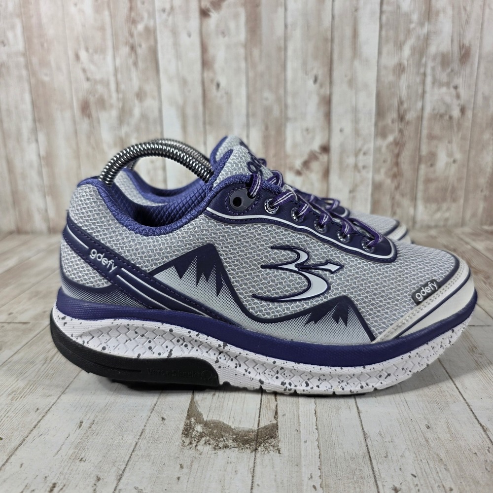 Gravity Defyer G-Defy Ion Womens 7.5 Grey Purple Walking Shoes TB9024FWP-W